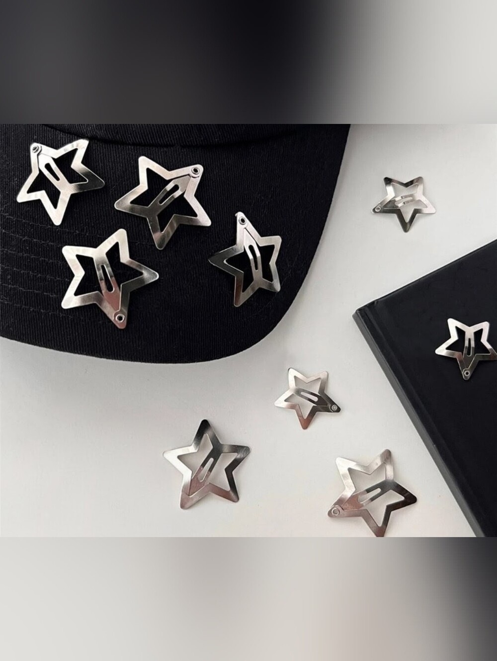 10 Pieces Star Hair Clips 2000s Y2K Snap Barrettes Non Slip Hair Accessories
